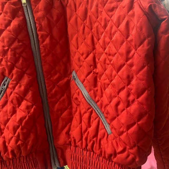 Liz Claiborne Red Quilted Jacket - Picture 3 of 7